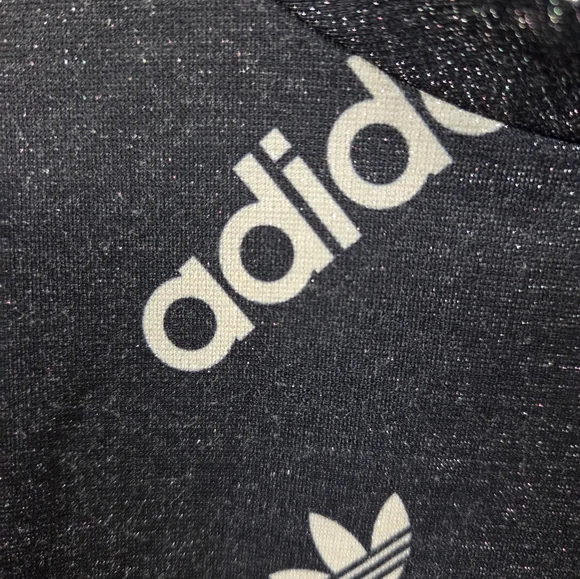 Adidas Long Sleeve Black Dress with Logo Pattern - Picture 5 of 7